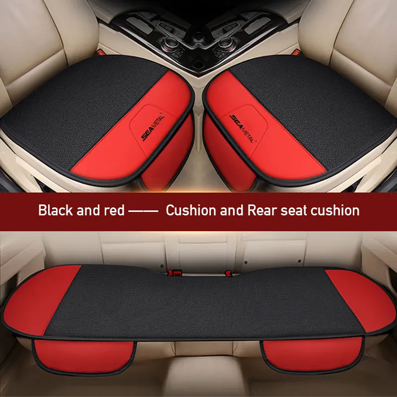 

Linen Car Seat Cover Auto Backrest Protector Pad Mat For Car Automobile Front Seat Cushion Auto Styling Universal Size Anti-Slip