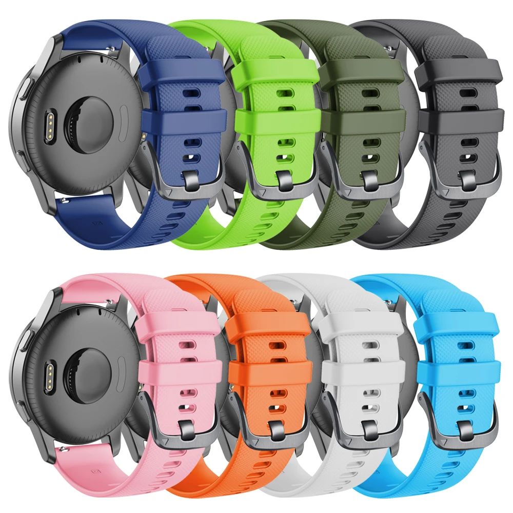 Силиконовые ремешки для Garmin Vivoactive 3 4 CAME SQ Vivomove HR Forerunner 158 55 умный ремешок 20 22 мм