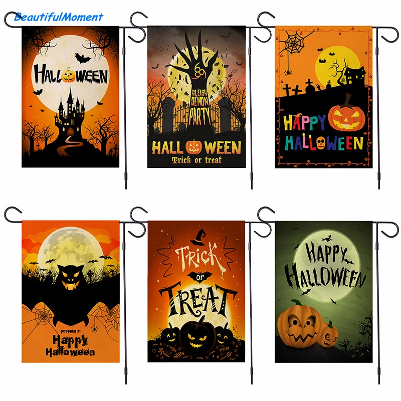 Хэллоуин летучая мышь Садовый флаг комнатный и уличный Декор для дома флаги
