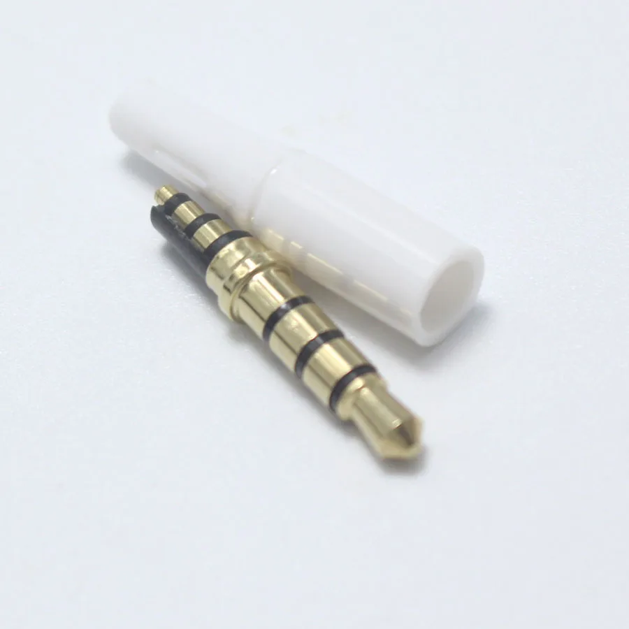 4 шт. 3 5 мм 3-полюсный 4-полюсный 5-полюсный стерео штекер 2 в 1 позолоченный микрофон