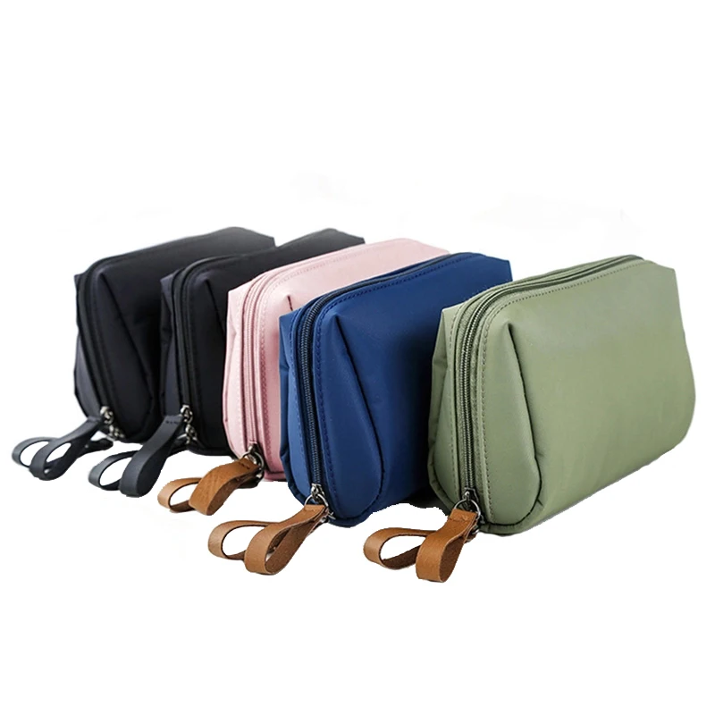 

2021 Fashion Cosmetic Bag Portable Solid Color Makeup Bags Toiletries Organizer Multifunction Zipper For Women Waterproof Travel