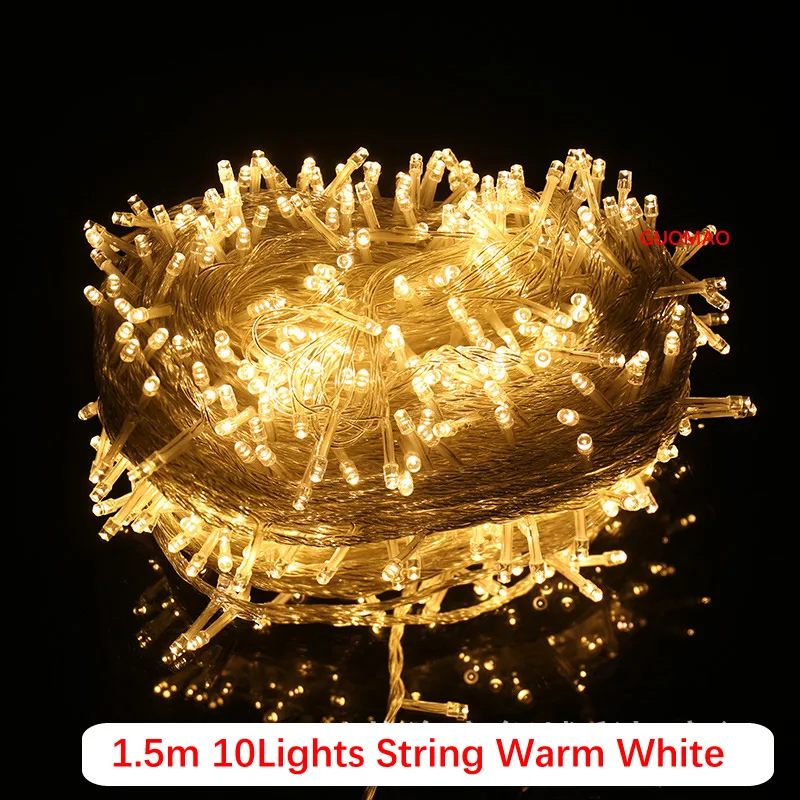 1.5m 10pc lights Рождественские украшения, дерево, светодиодный, снежинки, гирлянда, праздничная, натальная, navidad, украшения, керст, украшение для дома - Цвет: 1.5m 10pc lights