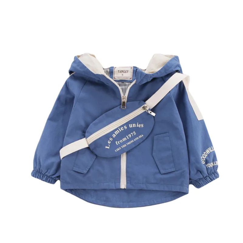 Куртка с капюшоном для маленьких мальчиков и девочек повседневная спортивная