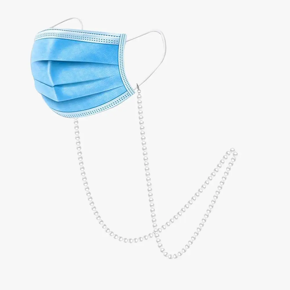 Ожерелье женское с жемчужинами длинная цепочка золотого цвета в стиле панк