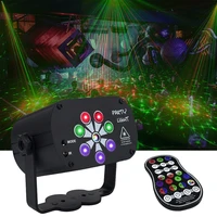 8 beams lens party light rgb 120 pattern laser disco dj stage lighting uv led projector lamp for club bar wedding birthday party