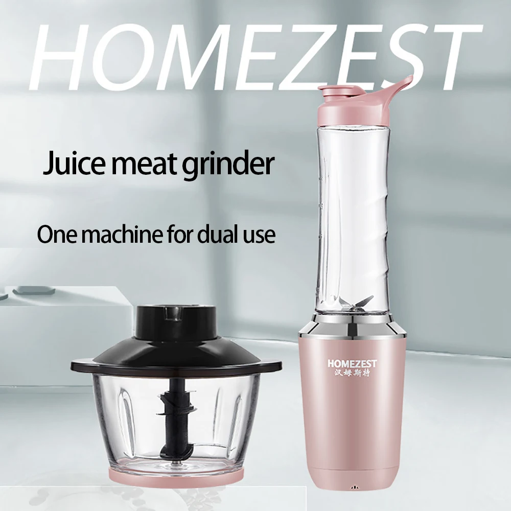 

New 2 IN 1 Multifunctional Portable Electric Food Chopper Juicer Meat Grinder For EU Adapter Plug Chopper Juicer Meat Grinder