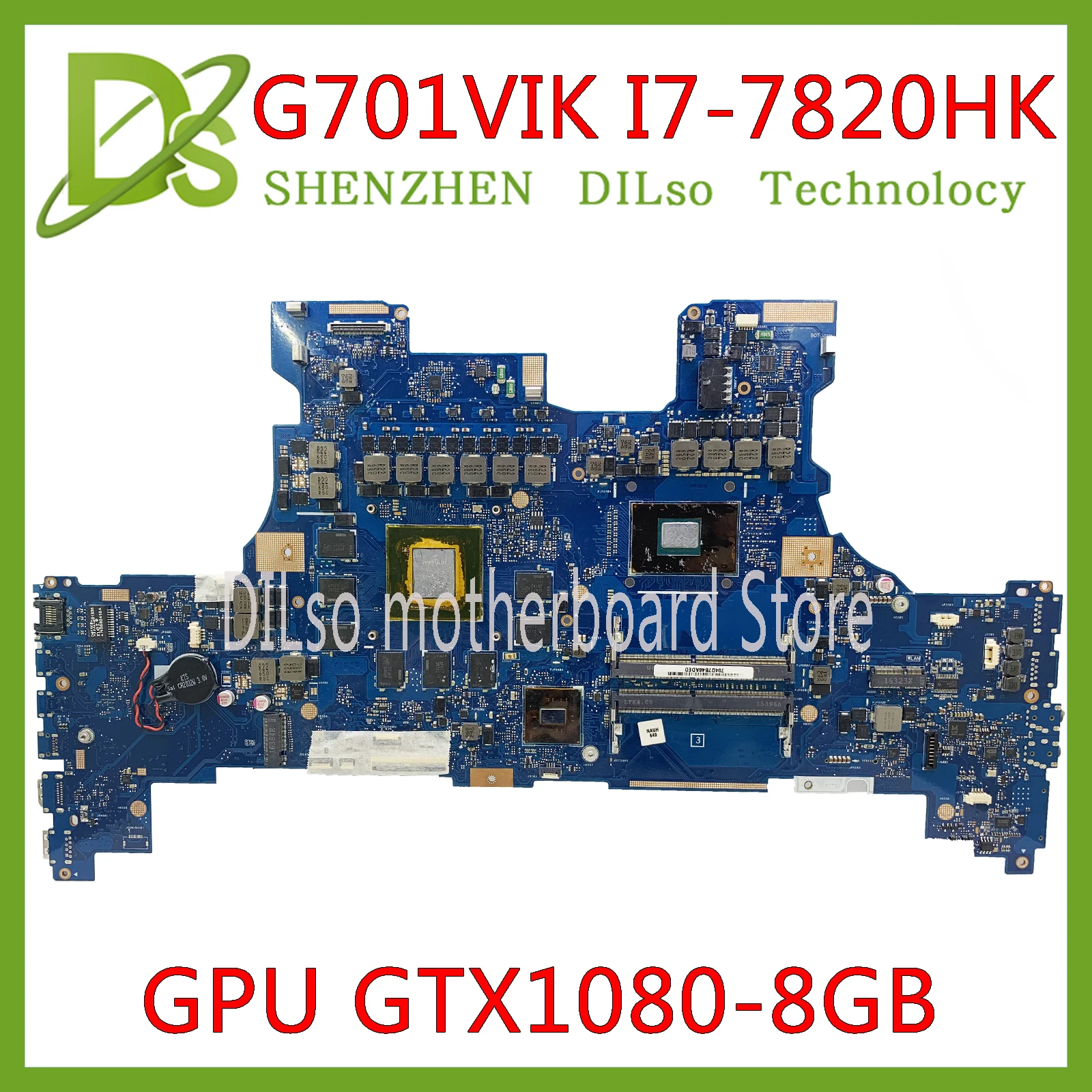 Verkauf KEFU G701VIK Motherboard Für Asus ROG G701 G701V G701VI Laptop Motherboard Test OK I7-7820HK CPU GTX1080/8GB Motherboard Test