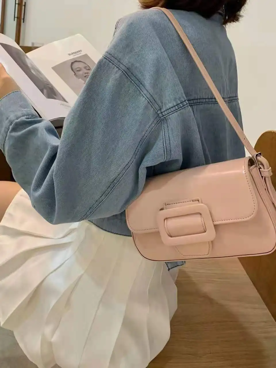 

Fashion Exquisite Shopping Bag Ladies Armpit Bag Totes Shoulder Bags Female Leather Solid Color Female Luxury Handbag for Women