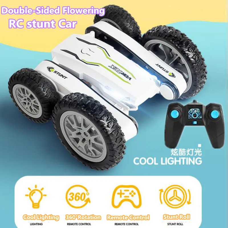 

Double-Sided Flowering Stunt RC Car 360°Rotation 30Min Anti-Collision/Anti-fall Cool Light Parent-Child Interaction RC Car Toy