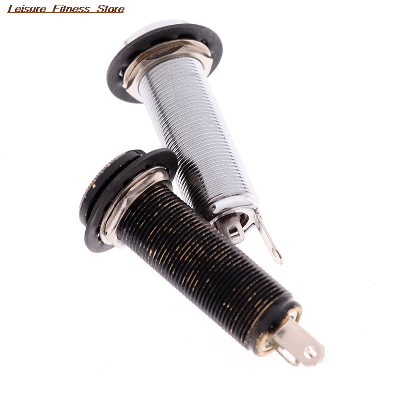 1 pc elektrische gitarre bass eingangausgang mono aktive barrel lange gewinde jack buchse gitarre pickup endpin jack free global shipping