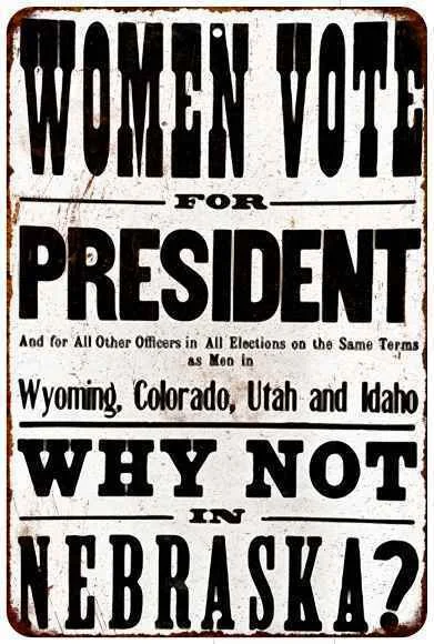 

Womens Vote Old Flyer Vintage Retro Metal Sign Metal Plaque 12x8 Inches