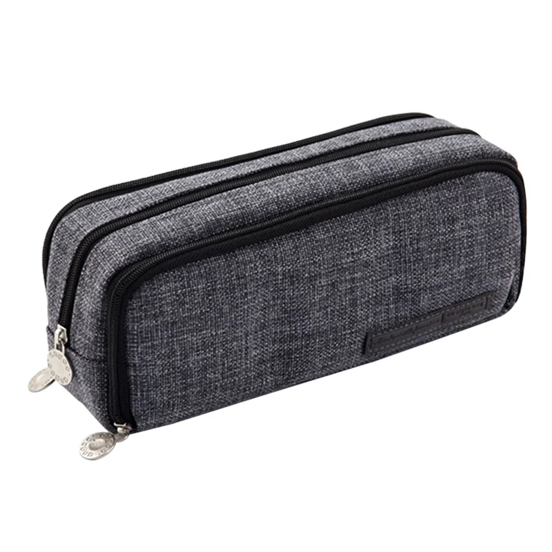 Simple Large Capacity Pencil Case Double Layer Storage Pencil Bag Handheld Portable Office Stationer