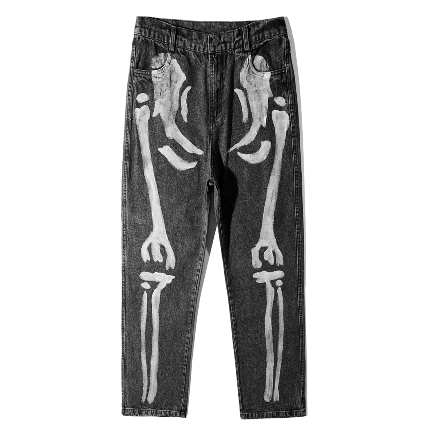 Aelfric Eden винтажные мужские джинсы с рисунком черепа 2019 Харадзюку хип-хоп брюки