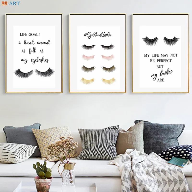 Цитаты постер для ресниц искусственное украшение салона детской стены Декор