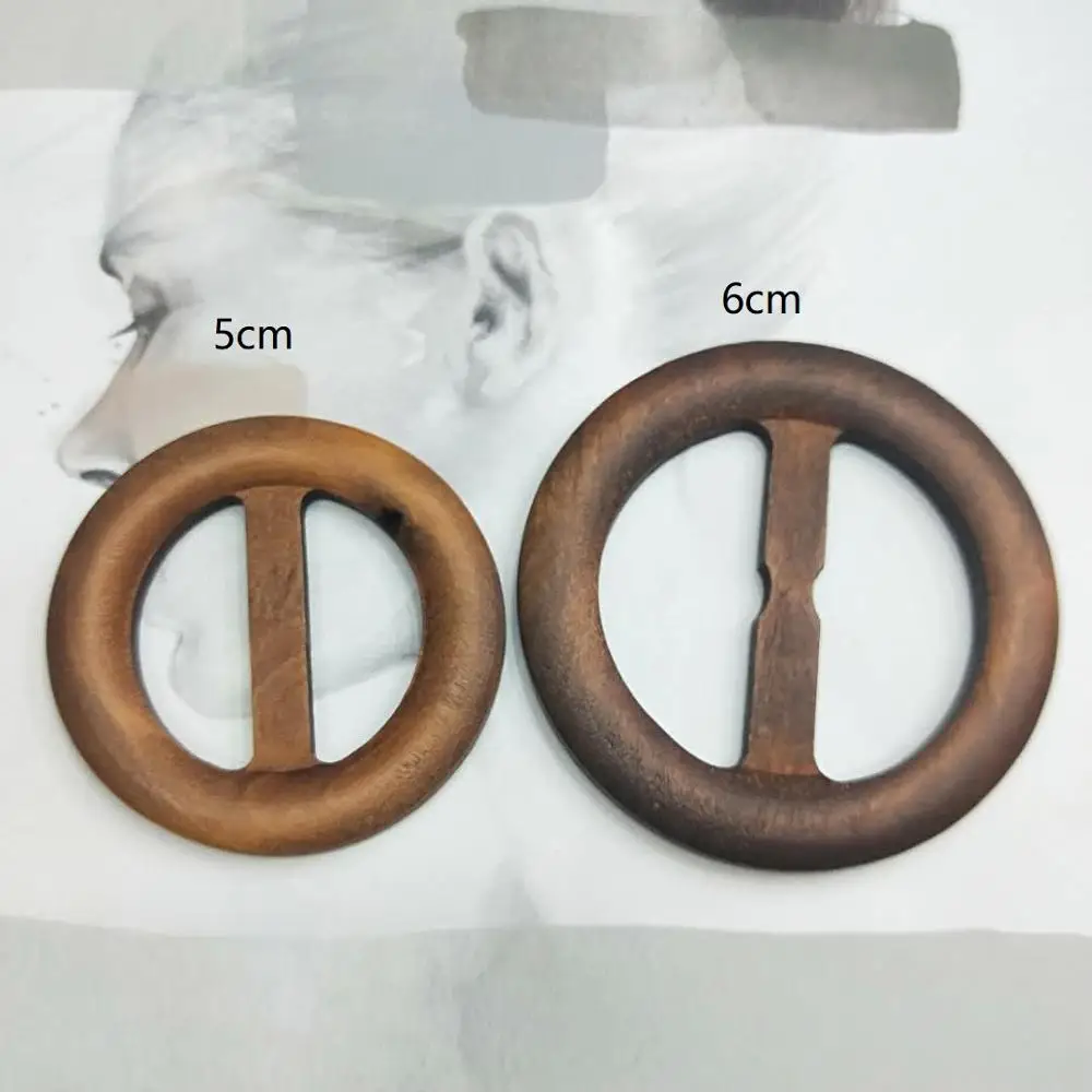 Кофейная деревянная искусственная квадратная круглая Женская пряжка для ремня