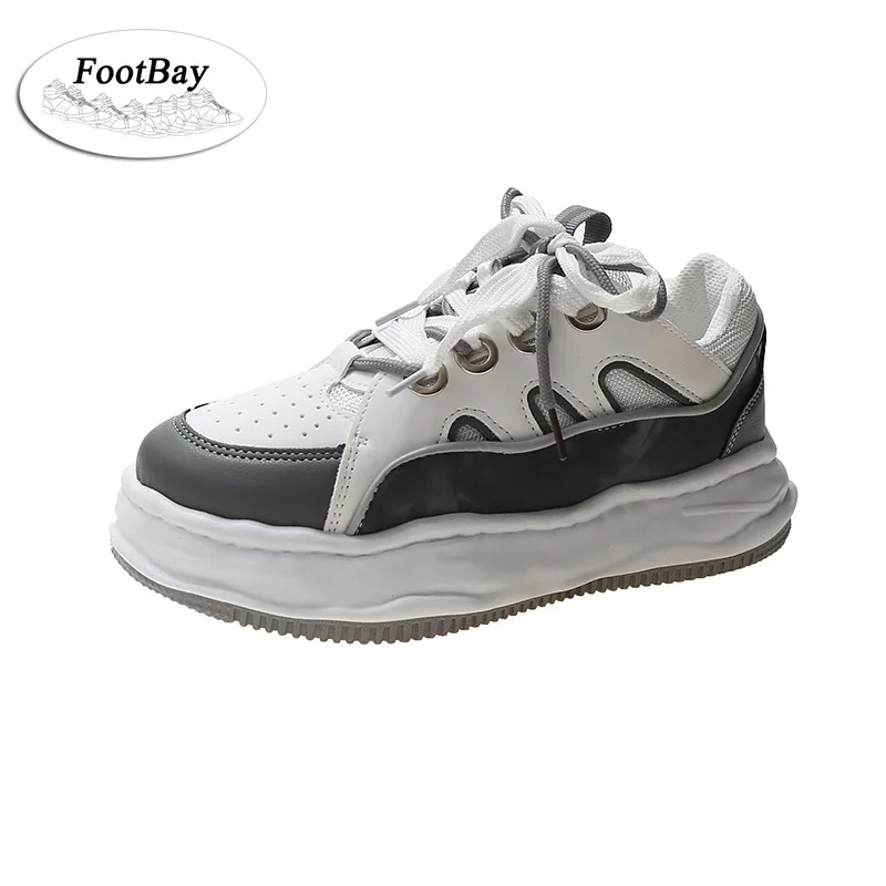 

Модная Осенняя спортивная обувь, женские кожаные кроссовки в стиле пэчворк, женская спортивная обувь на платформе, роскошный бренд 2021