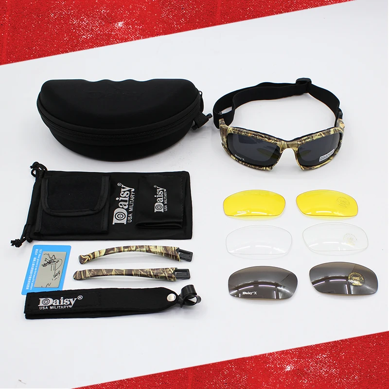 

Camouflage Tactical Polarized Goggles Military Shooting Sunglasses Motorcycle Windproof Wargame Airsoft Paintball Glasses