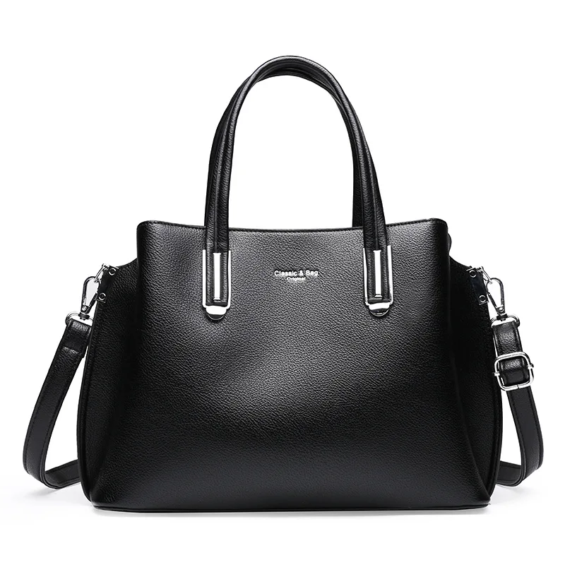 

2021 New Bag Handbag Men's Leather Cross Style Briefcase Business One Shoulder Crossbody Simple Business Bag BBQX120-BBQX123