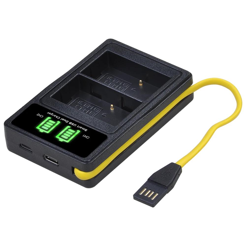 

2pc x EN-EL3E EN EL3e Camera Battery Charger with Type C Port Replacement For Nikon D70 D70S D80 D90 D100 D200 D300 D300S D700