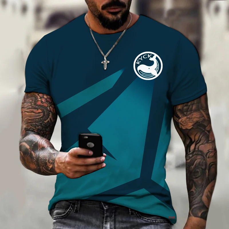 

Мужская футболка с 3D принтом, Повседневная модная простая и удобная дышащая футболка большого размера с индивидуальным дизайном