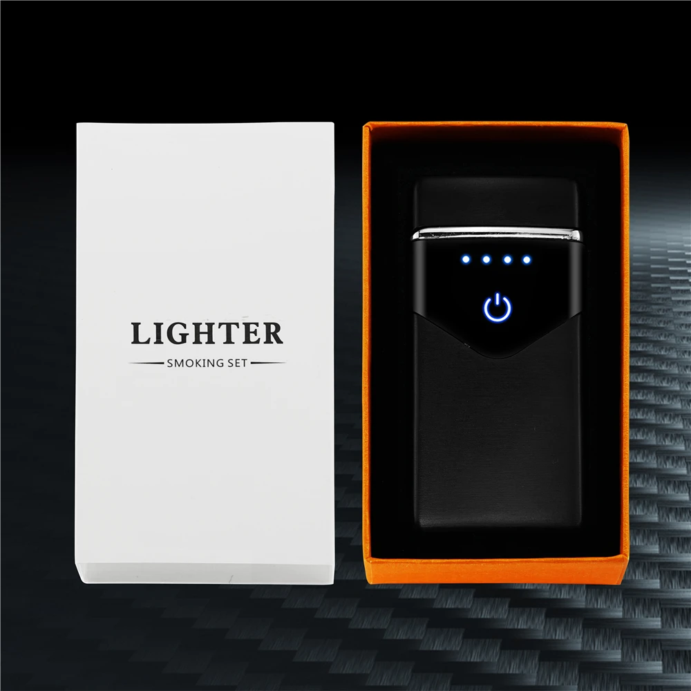 Dual Arc Electric Lighter USB Recharging Flameless Plasma Touch Screen LED Power Display Cigarette Smoking Tools | Дом и сад