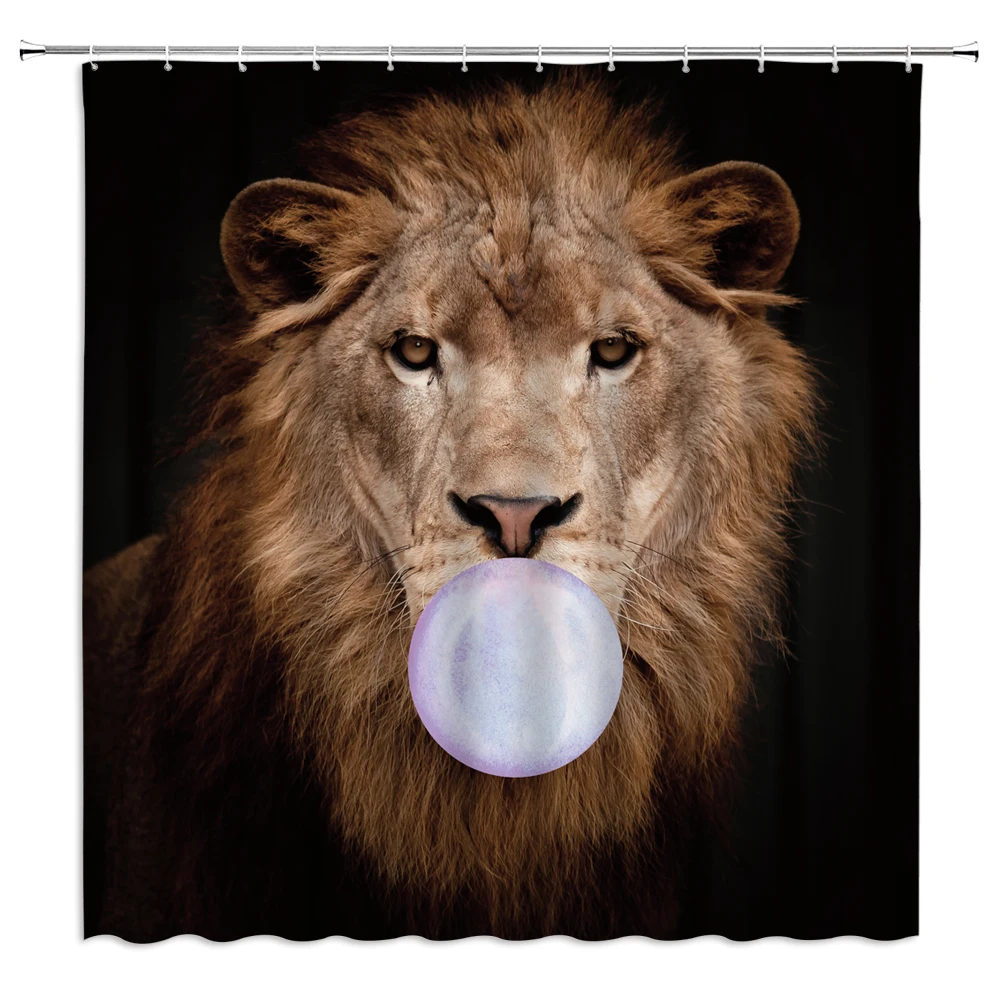 

Cute Funny Animal Polyester Shower Curtain Waterproof Durable Bathroom Supplies