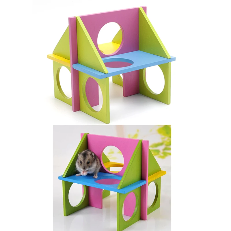 Pet мышь крыса хомяк деревянный веселые игры забавная спортивная площадка