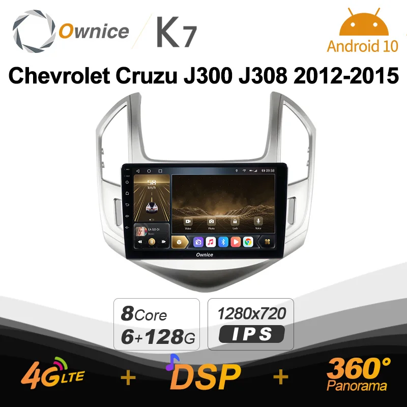 

Ownice 6G+128G Android 10.0 Car Radio For Chevrolet Cruze J300 J308 2012 - 2015 Multimedia 4G LTE GPS Navi 360 BT 5.0 Carplay