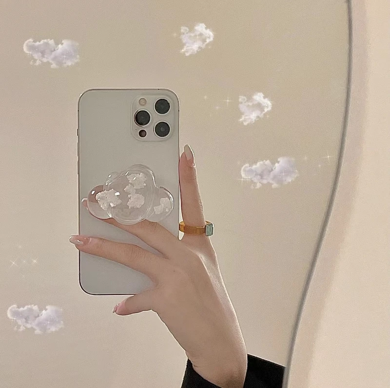 3D Cute Colorful Crystal Bear Grip Tok Korea Phone Holders Stand Griptok Socket For Phones Support Telephone iphone 13 Bracket