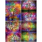 KAMY YI Цвет тени деревьев алмазов картина Пейзаж Вышивка крестом 5D Diy полный мозаика с бриллиантовой вышивкой украшение дома