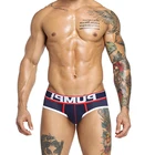 Мужские трусы бикини с низкой посадкой, темно-синие хлопковые брифы, бандаж, трусы-джоки, сексуальное нижнее белье для мужчин, гей-трусы,