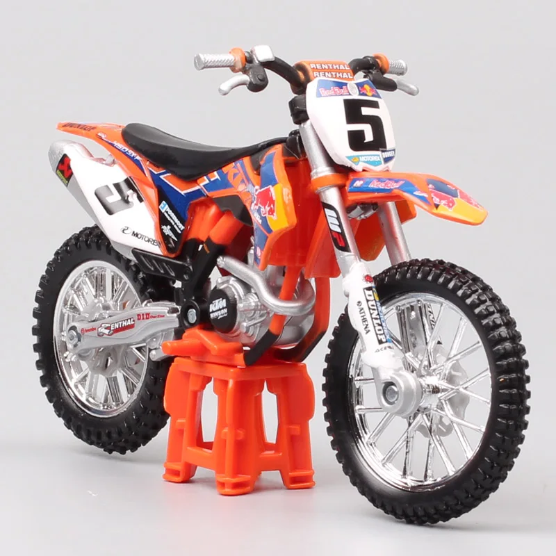 1:18 весы мини Bburago KTM 450 SX-F SXF № 5 Райан данжи redbull гонки moto крест enduro moto rcycle литья под давлением модель moto грязи игрушечный мотоцикл для детей коллекции