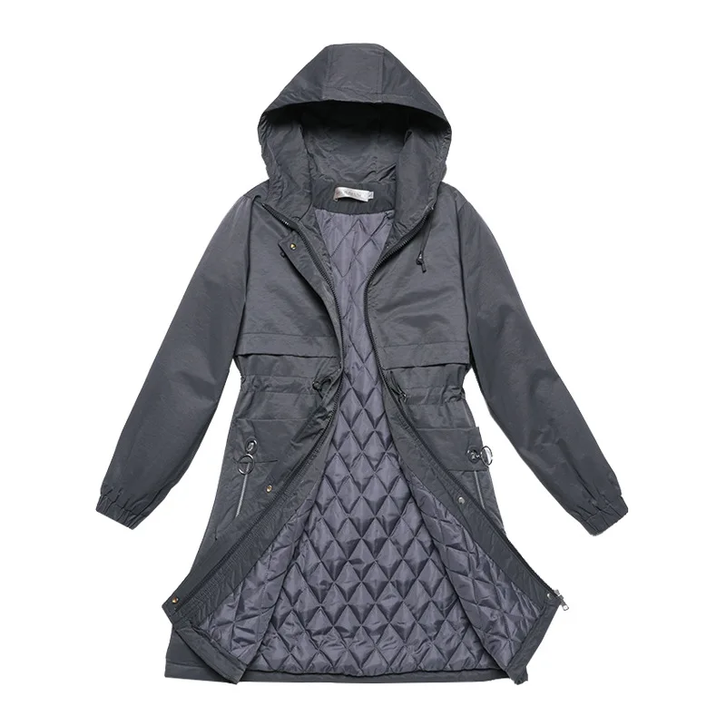 

middle women's long 2020 Korean autumn winter new loose large cotton padded jacket with Cotton Hooded Coat 650