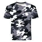 Модная футболка для мужчин, Новинка лета 2020, брендовая черно-белая камуфляжная футболка с 3D-принтом, мужская одежда с коротким рукавом