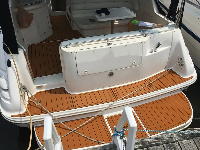 1995-1999 Sea Ray Sundancer 330 лодка Плавающая Платформа и кабина EVA Тиковый настил коврик