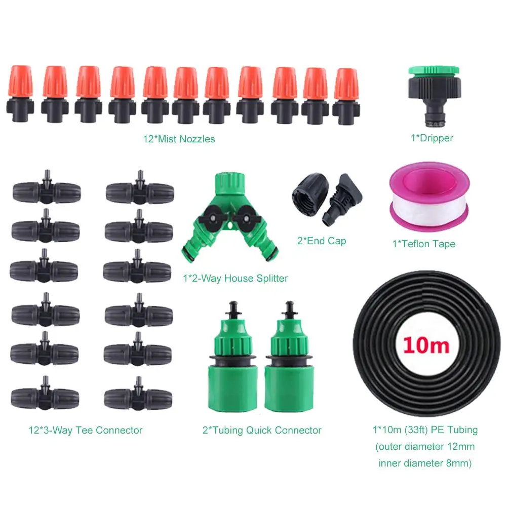 

Automatic Micro Drip Irrigation System Garden Irrigation Spray Garden Hose Micro Drip Self Watering Kits with Adjustable Dripper