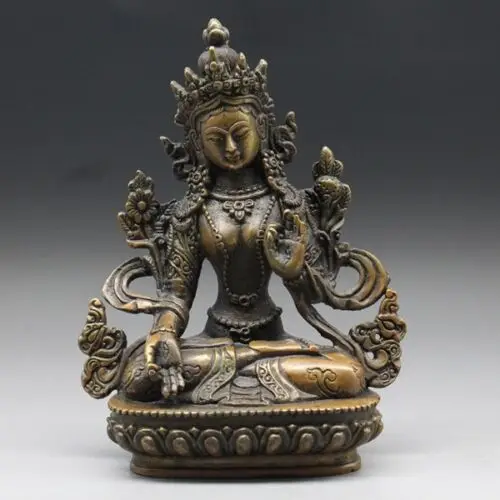 

Тибетская латунь тибетская буддийская статуя ---- Белая Тара