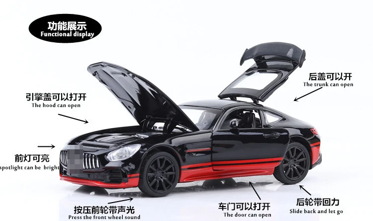 Масштаб 1:32 AMG Сплав Вытяните назад литая под давлением металлическая модель автомобиля мини авто со звуком светильник игрушки для детей горячие подарки на Рождество колеса
