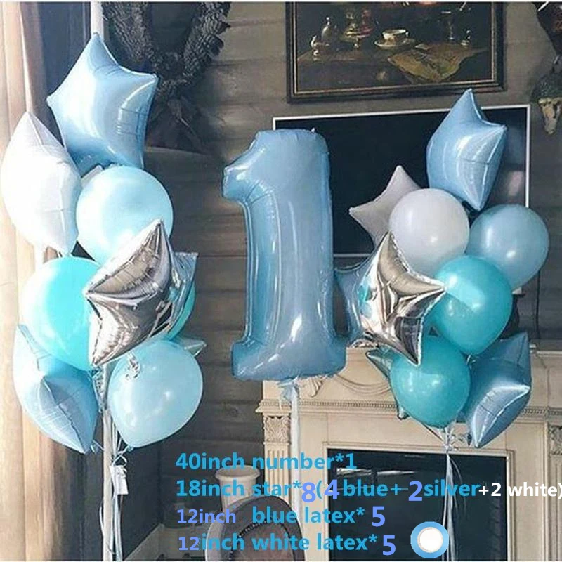 20 штук 40 дюймов цифровой звезда алюминий воздушный шарик из фольги в форме