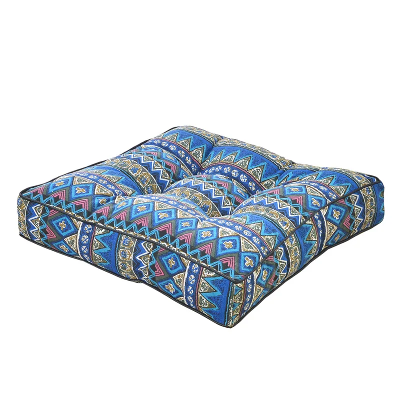 Квадратная подушка Pouf татами напольные подушки льняная хлопковая подушка на сиденье Подушка японские татами подушка 45x45 - Цвет: Color E