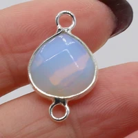natural stone gem opal pendant connector loose beads handmade crafts diy necklace bracelet jewelry accessories gift making