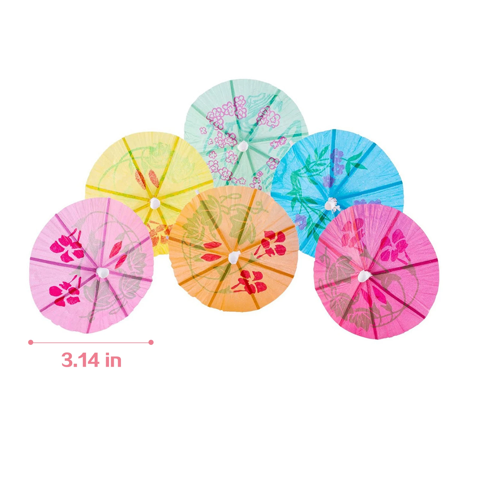 

24pcs Drink Fruit Cake Sticks Mini Umbrella Paper Cocktail Parasols Umbrellas Wedding Decoration Birthday Party Supplies