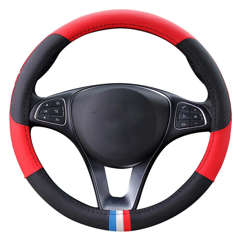 

Чехол рулевого колеса автомобиля Обмотка из искусственной кожи универсальный автомобильный Стайлинг 37-38 см/14,5 дюйма-15 дюймов Размер M для ...