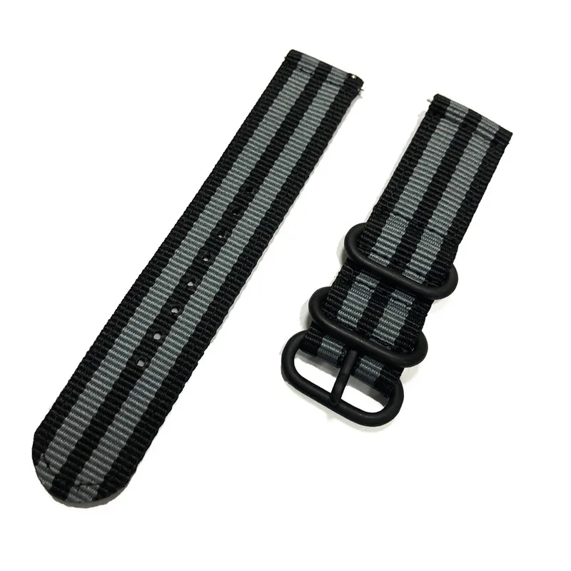dark grey 20 мм ремешок для Garmin Forerunner 245 245M 645 ремешок нейлоновый спортивный ремешок для часов браслет для Vivoactive 3 Музыка/Vivomove HR Correa - Цвет: dark grey
