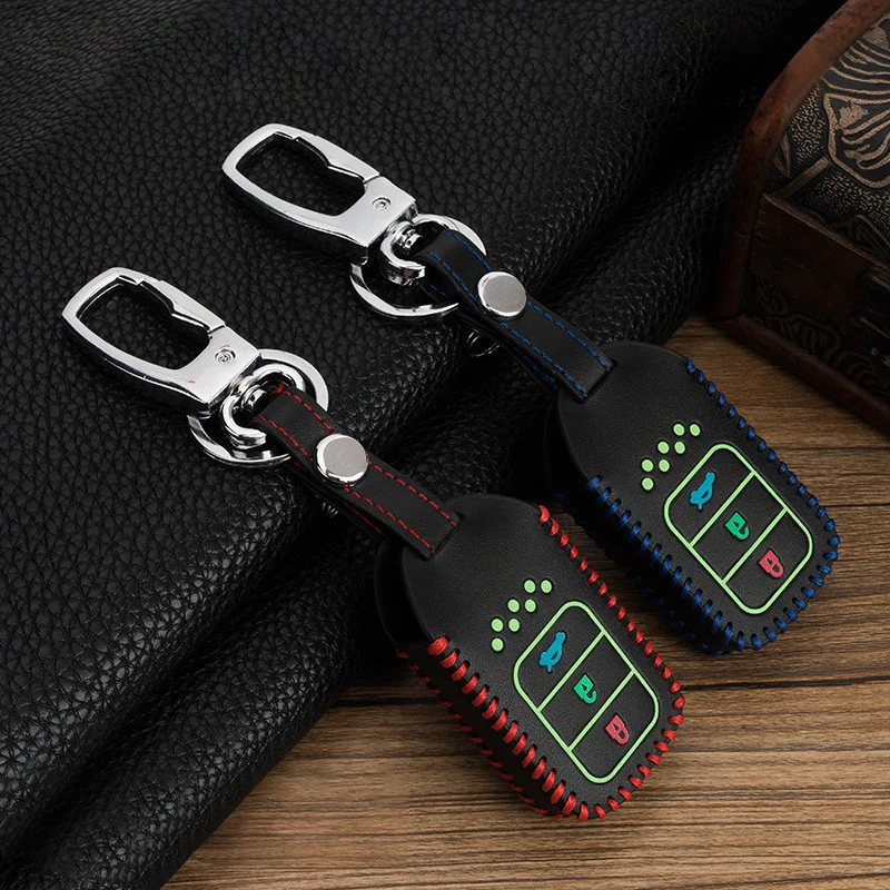 

Автомобильные аксессуары, светящийся кожаный контроллер верхнего слоя, чехол для брелка, брелок, Автомобильный пульт дистанционного управ...