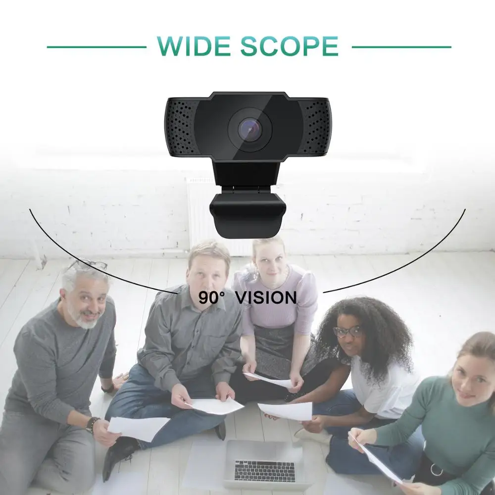 

2021 HD 1080P Webcam with Microphone Auto Focus Video Record WebCamera for PC Gamer Streaming YouTube Conference Work