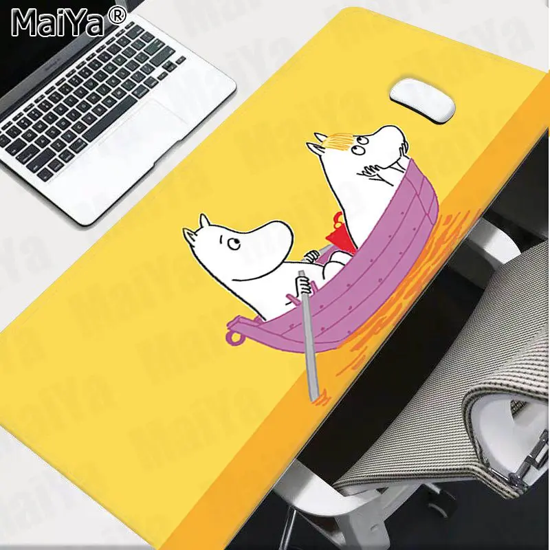 Maiya Custom Skin cute hippo Moomin Pikku myy игровой коврик для мыши для ноутбука большой коврик для мыши Коврик для клавиатуры