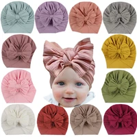 baby headbands hat toddler headwraps baby bowknot turban hats bonnet caps elastic baby hair accessories for baby 0 4t