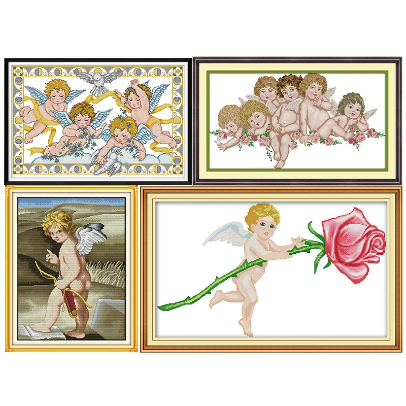 Рисунок серии Little angel вышивка крестиком Печатный холст DMC11CT ткань считается