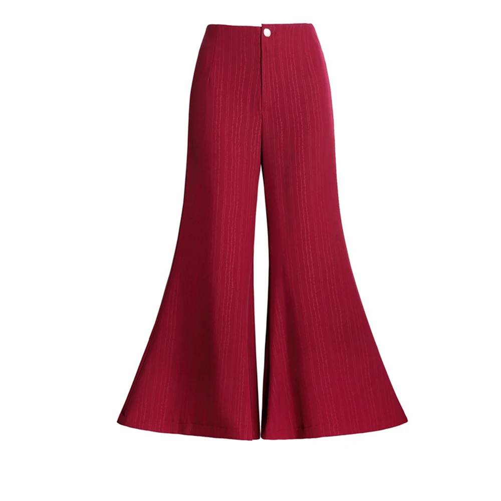 Женские Укороченные расклешенные брюки женские Капри широкие тонкие большие